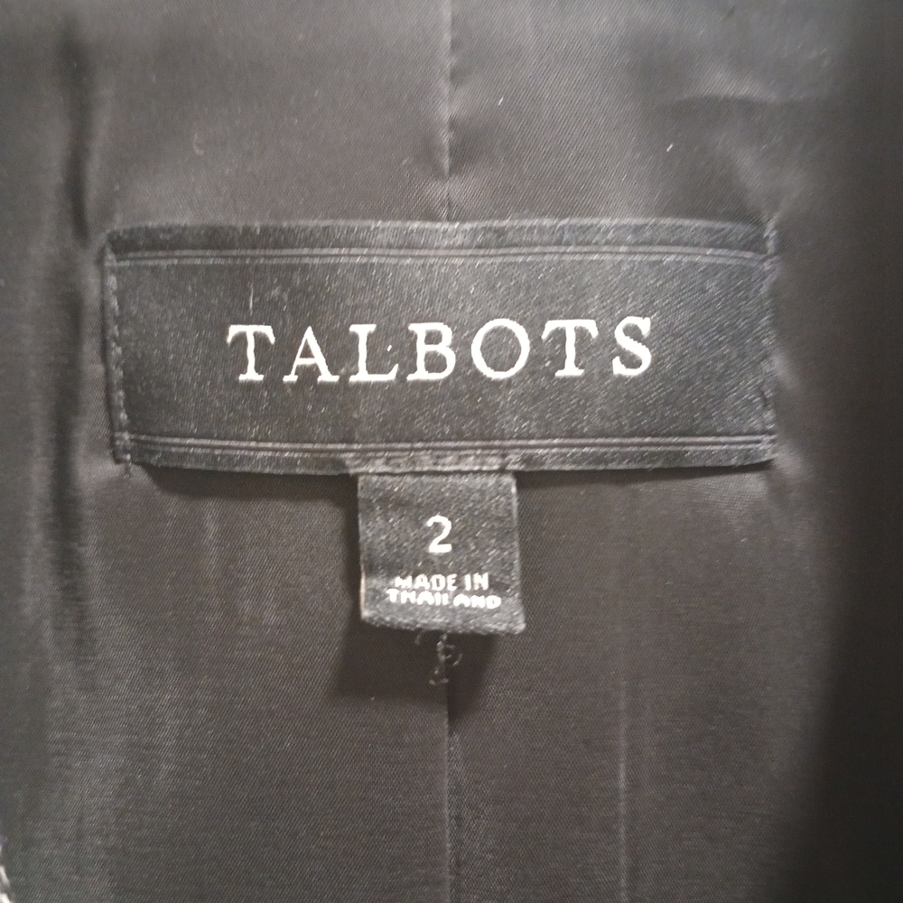 Talbots Charcoal Herringbone Blazer - Picture 3 of 5